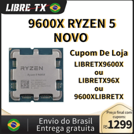 Processador AMD Ryzen 5 9600X 3.9 GHz (5.4 GHz) Cache 32 MB 6 Núcleos 12 Threads AM5