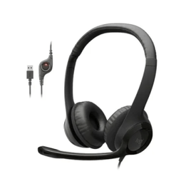 Headset com fio USB Logitech H390 com Almofadas Controles de Áudio Integrado e Microfone com Redução de Ruído - 981