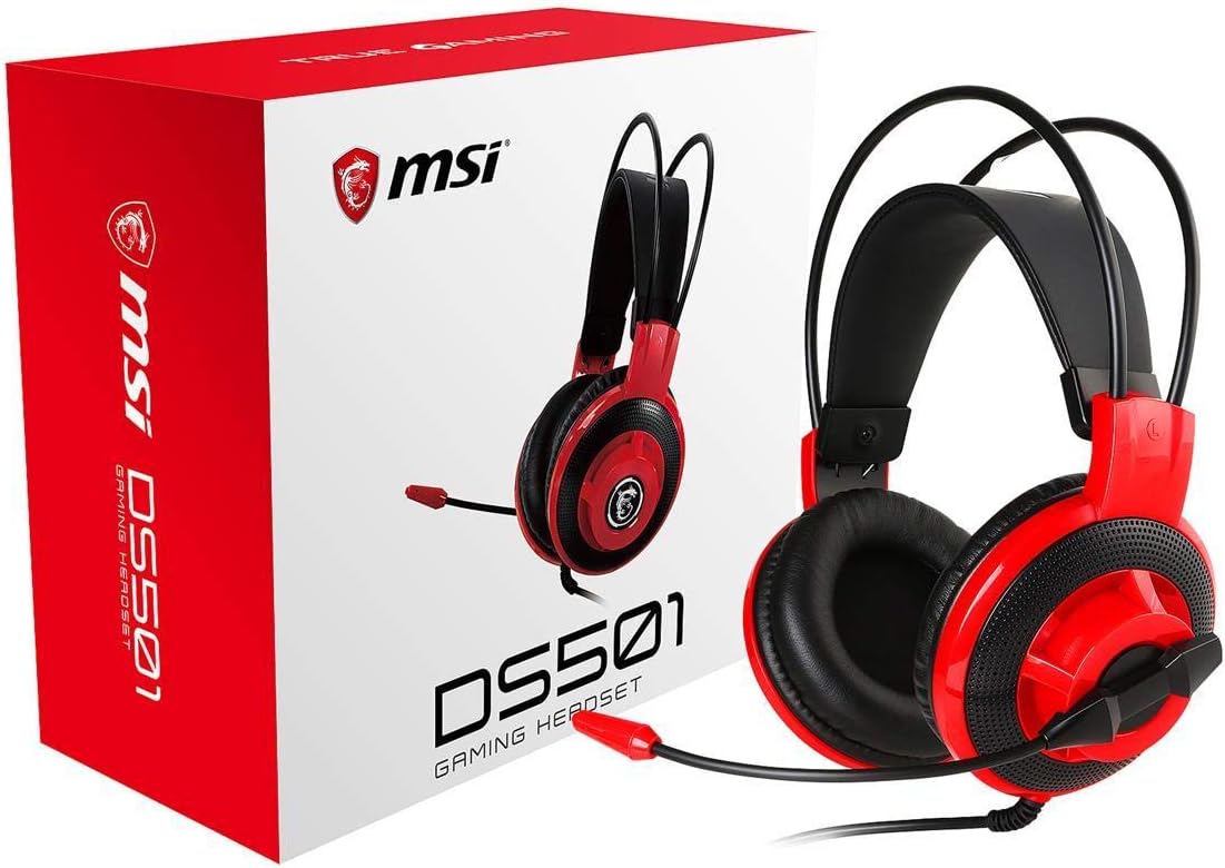 Fone Com Microfone Gamer DS501, MSI, Microfones E Fones De Ouvido