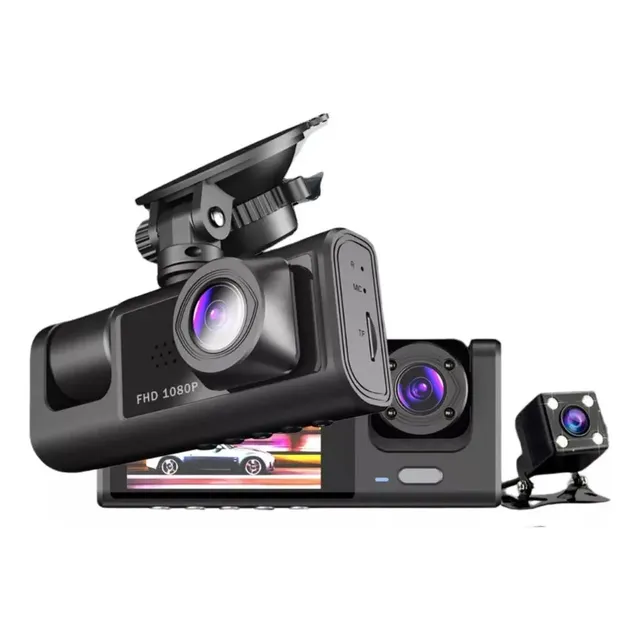 Câmera Veicular Automotiva Hd 1080p 4 Em 1 Com Wifi/gps 128g