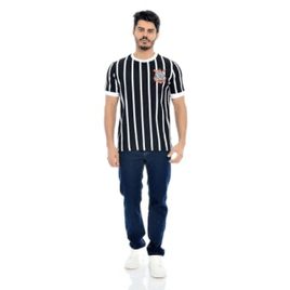 Camisa Corinthians Listrada Retrô Democracia Masculina Preta M