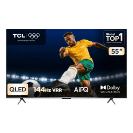 Smart TV TCL 55 Polegadas QLED 4K P8K WiFi Bluetooth Google TV 144Hz HDR10+ Dolby Atmos Vision 55P8K