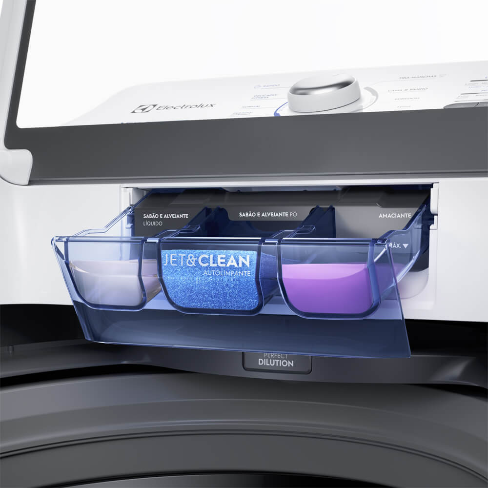 Máquina de Lavar Electrolux 15kg Branca Essential Care com Cesto Inox e Jet&Clean (LED15) - 127V