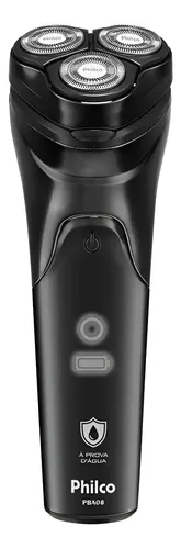 Barbeador Elétrico Pba08 À Prova Dágua Bivolt Philco Preto