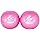 Acte, Bolas De Peso 1kg 12cm Em PVC E Areia Para Pilates E Treinos Funcionais, T55, Rosa
