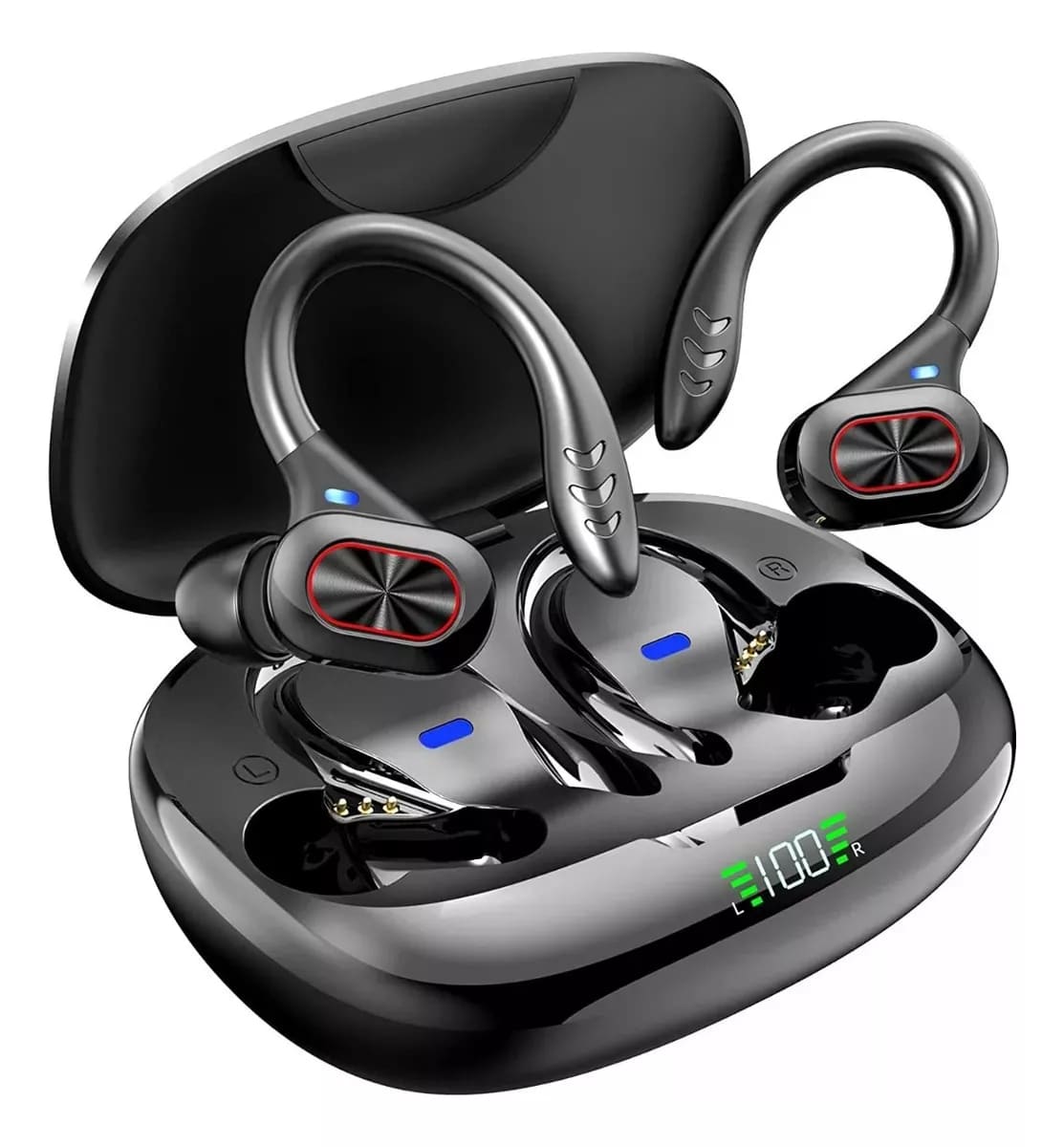 Fone De Ouvido Esportivo Sem Fio Tws Com Carregador Portátil