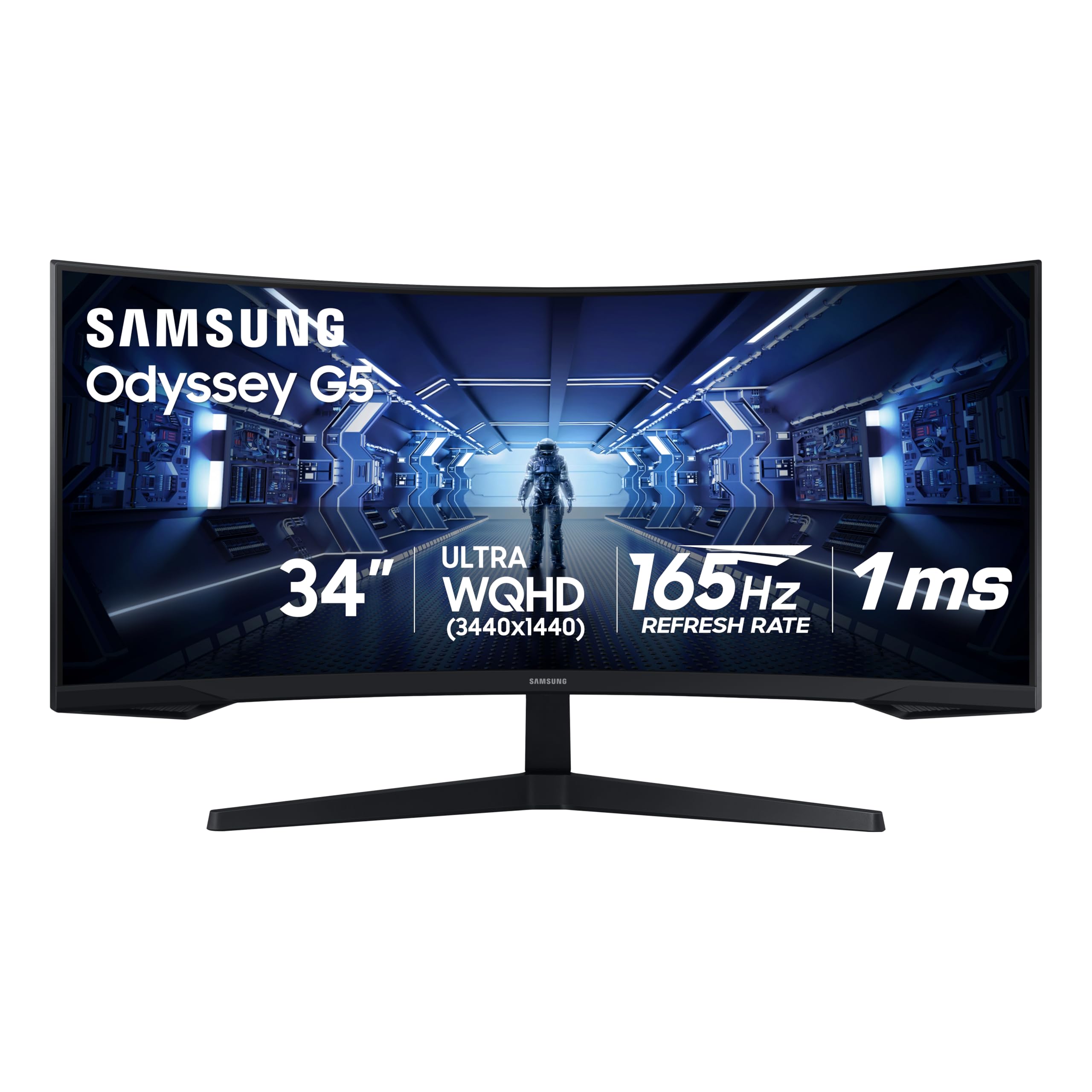 Monitor Gamer Samsung Odyssey G5 34" Ultrawide 165Hz 1ms HDR10 HDMI FreeSync Premium