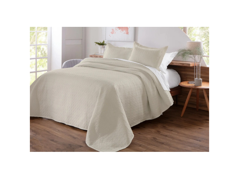 Colcha Cobre Leito Casal Matelado Liso Kit 3 Peças - Rubi