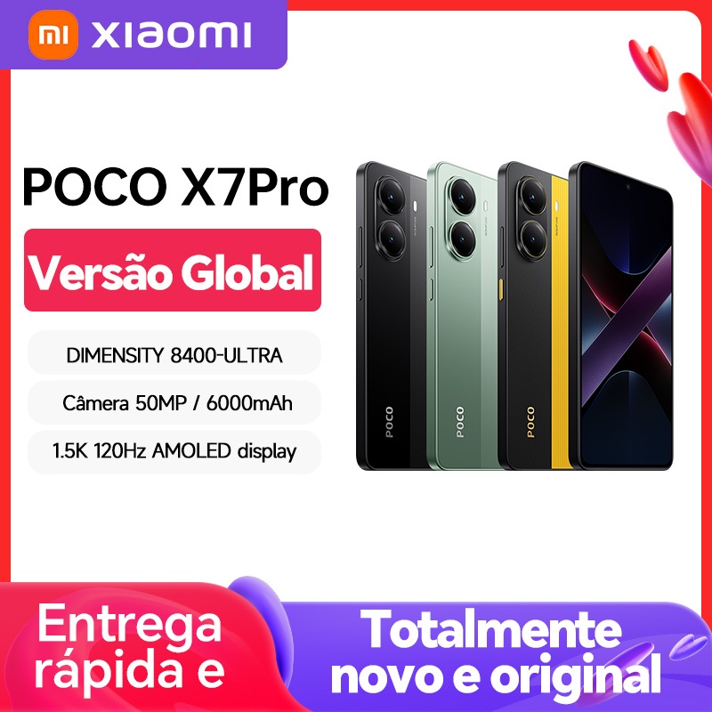 Smartphone Xiaomi Poco X7 Pro 256GB 8GB Ram 5G Versão Global NFC