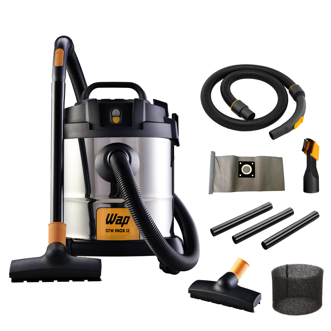 Aspirador de Pó e Água WAP GTW INOX 12 1400W com Bocal de Sopro