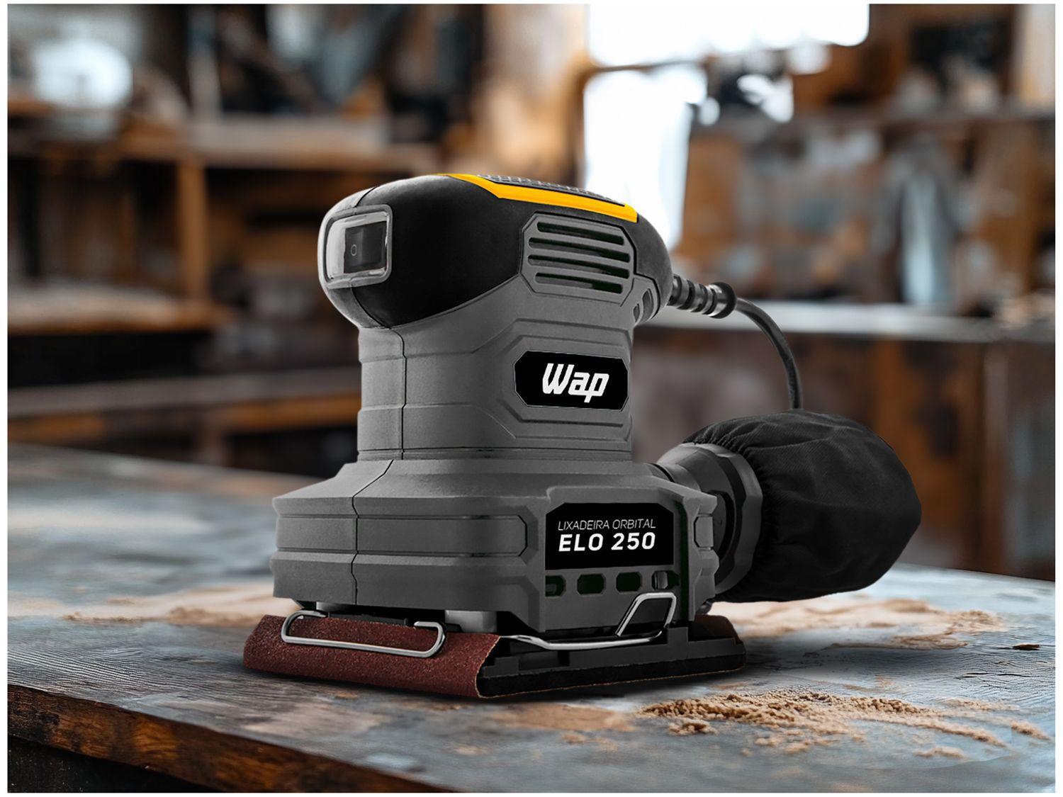 Lixadeira Orbital Elo 250 Fw008918 Cinza, Amarelo E Preto Wap 127v