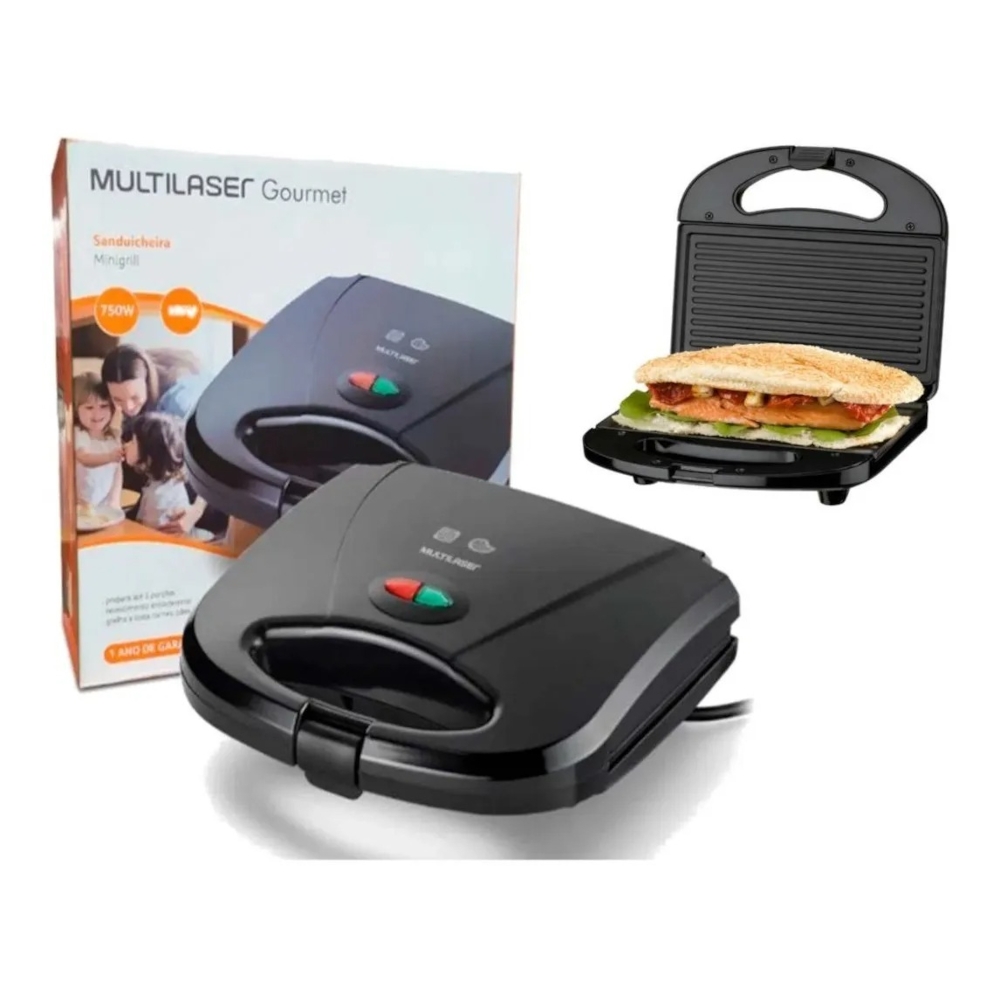 Sanduicheira Minigrill 750w Preta Multilaser