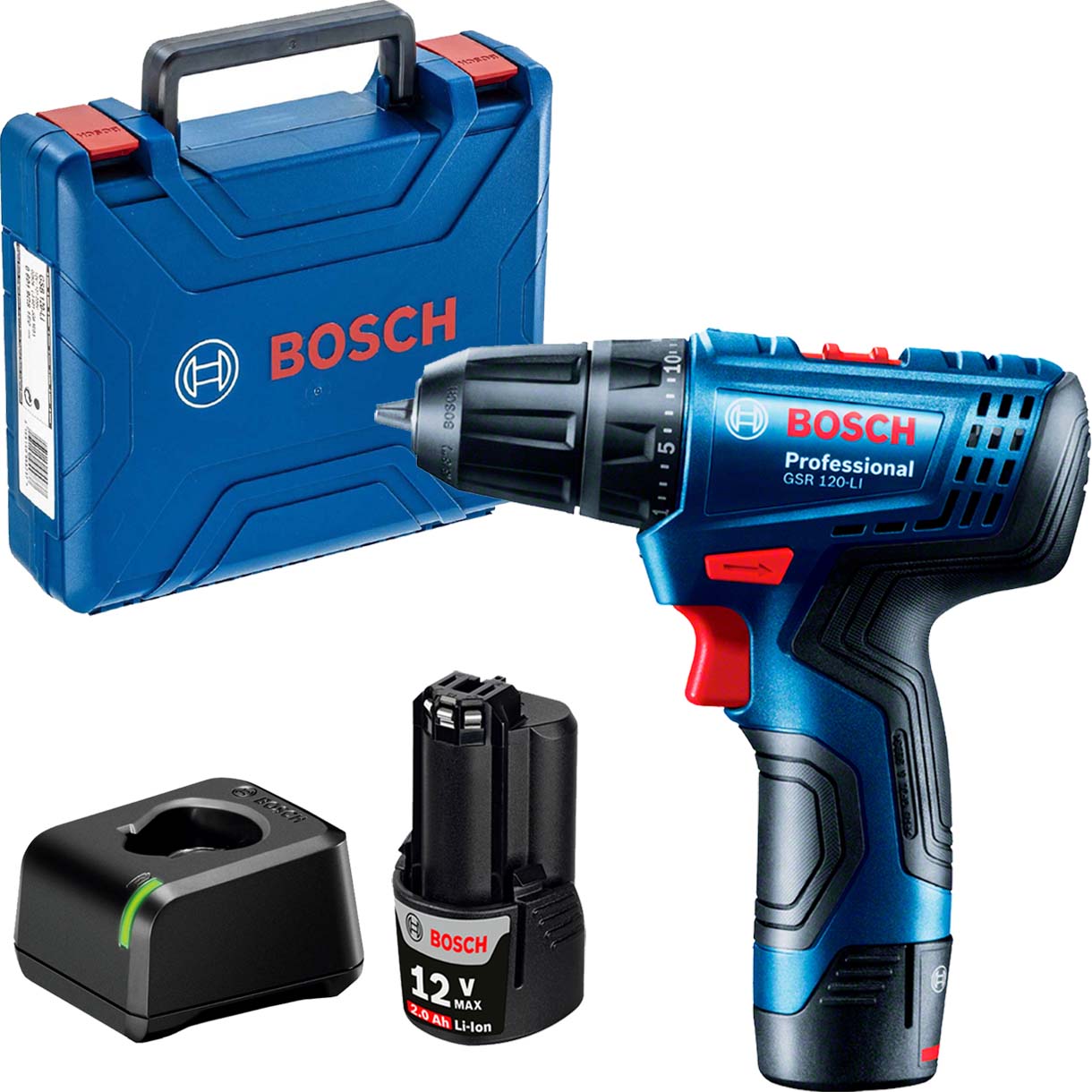 Bosch Furadeira Parafusadeira GSR 1000 Smart, Com Acessórios, 12 Volts