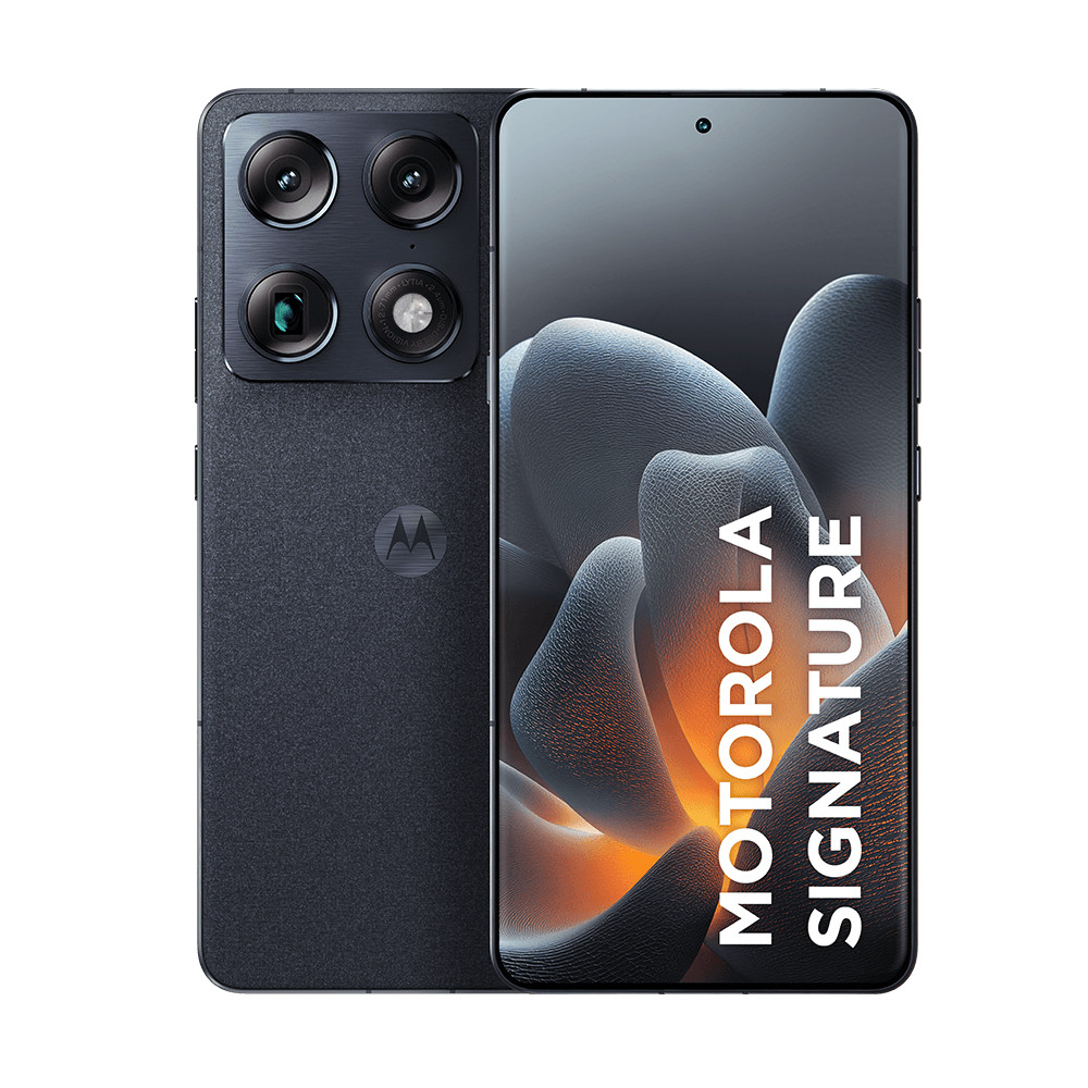 Smartphone Motorola Signature 5g - 512gb 24gb (12gb Ram + 12gb Ram Boost), 3 Cameras 50mp Sony Lytia E Zoom 100x, Tela 1.5k Extreme Amoled