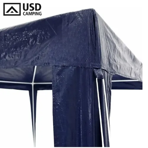 Tenda Gazebo Azul Polietileno 3x3 Metros Desmontável Camping Praia Pésca Usd