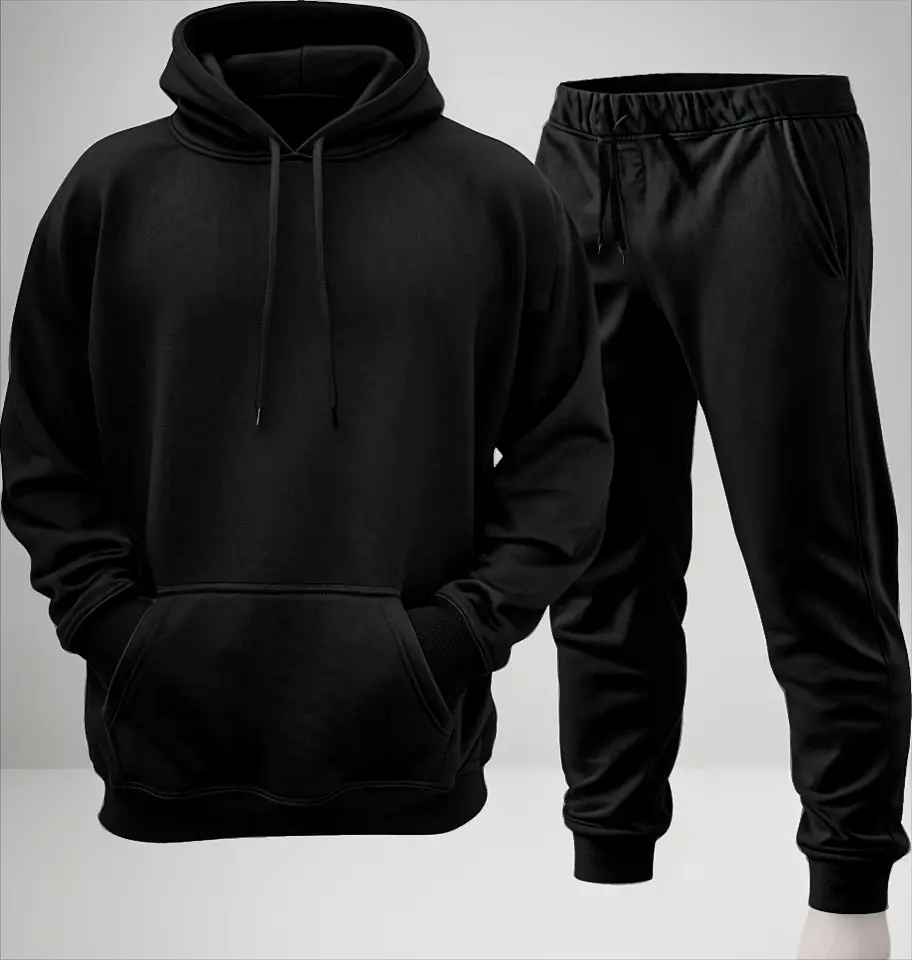 Conjunto Calça E Blusa De Moletom Liso Masculino Unissex