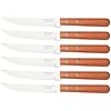 Conjunto De Facas Para Churrasco Tramontina Dynamic Com Lâminas Em Aço Inox E Cabos De Madeira Natural 6 Peças