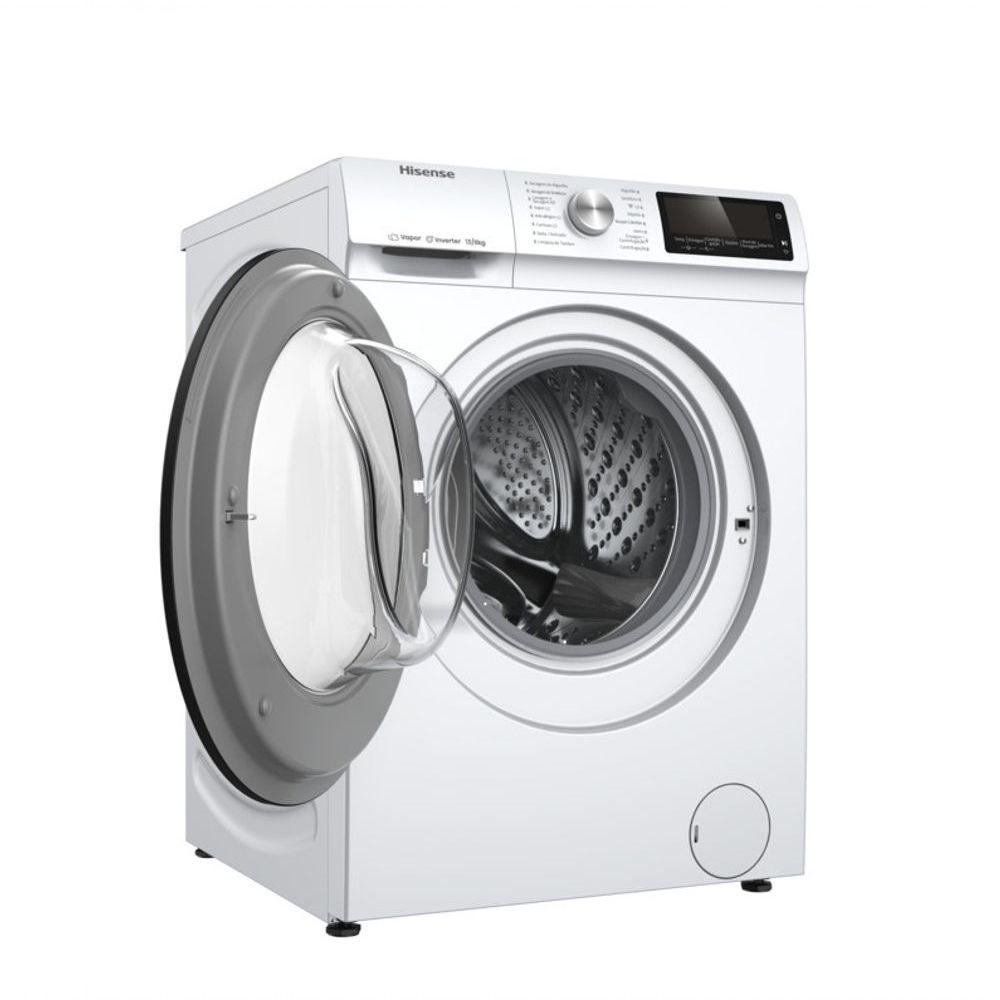 Lava e Seca Hisense 3S Branca 12kg 8kg Inverter 16 programas 110V com Wi-Fi WD3S1243BW1