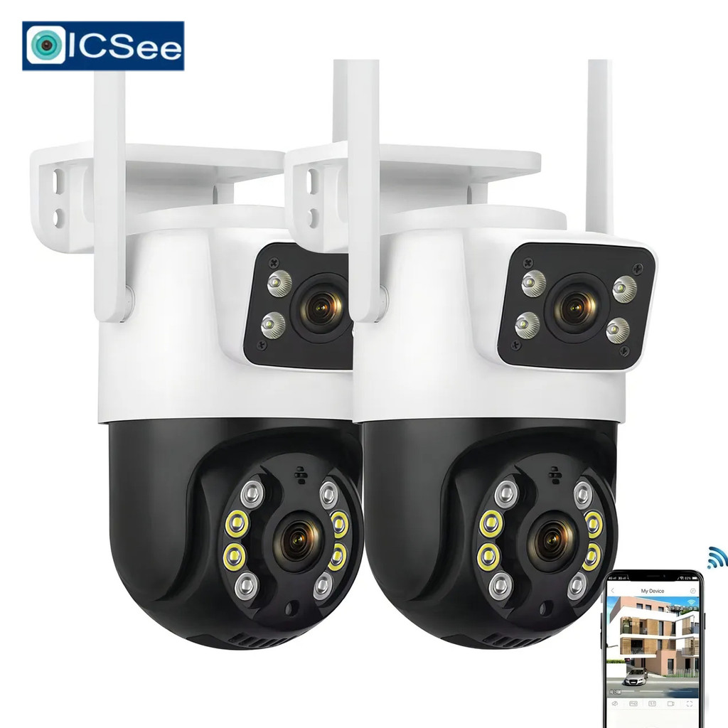 Kit 2 Camera Segurança A31 Icsee Prova D'agua Lente Dupla Cor Branco/preto Estary Shop