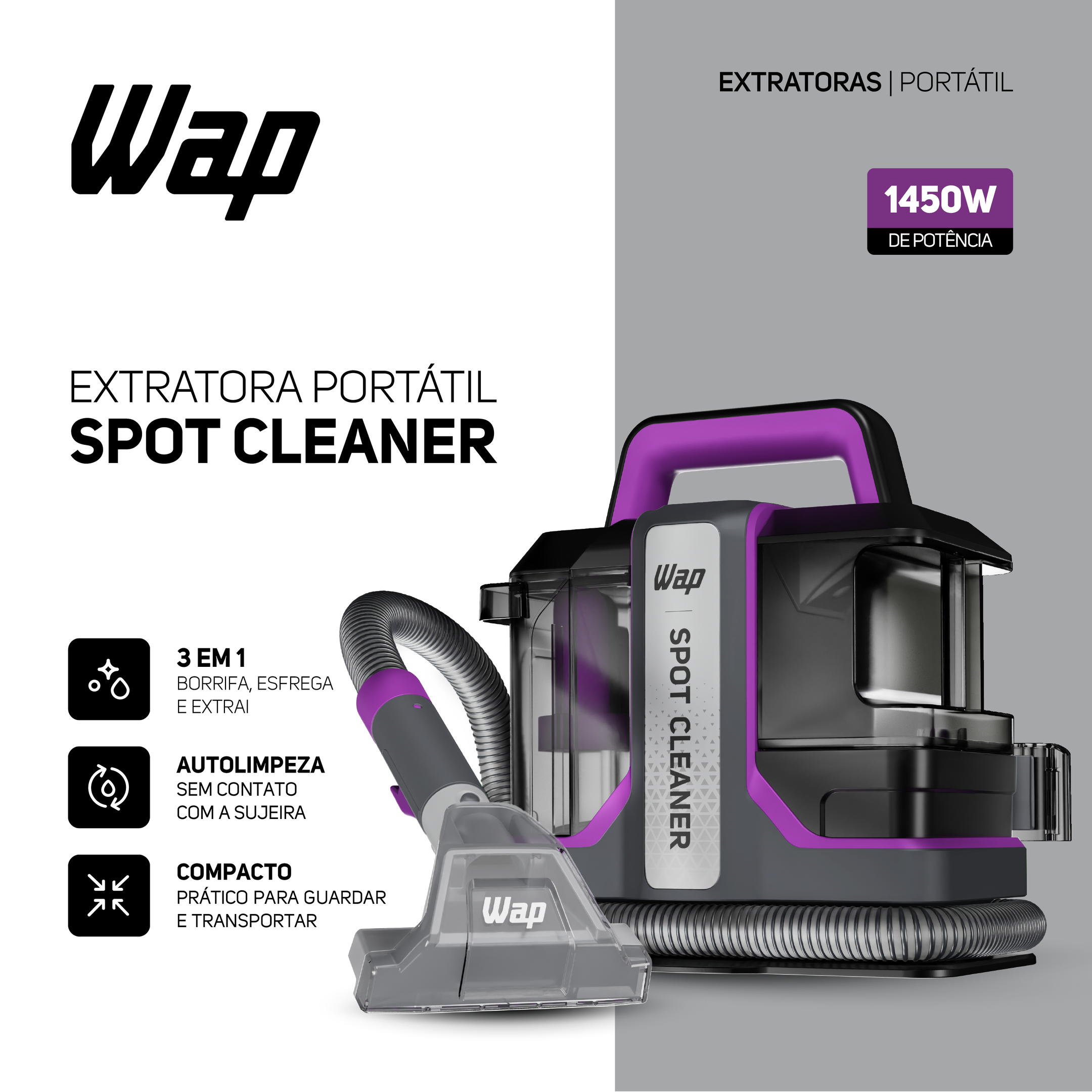 Extratora Portátil Wap Spot Cleaner W3 3 em 1 220v