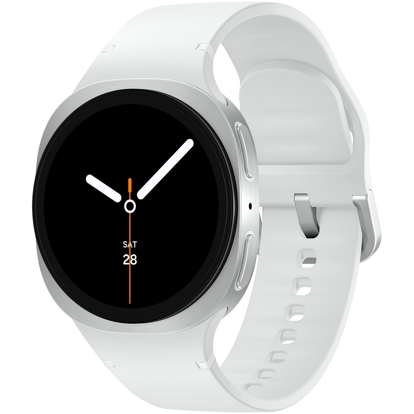 Smartwatch Samsung Galaxy Watch 8 40mm BT GPS Branco com Pulseira Milanês Cinza-escuro