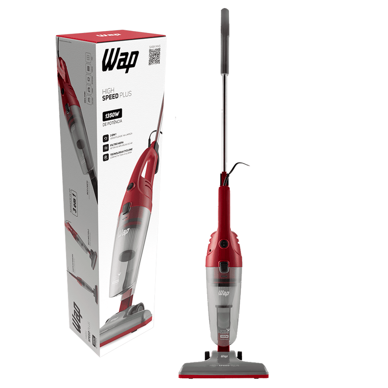 Aspirador De Pó Vertical E Portátil Wap High Speed Plus 1350w 3 Em 1