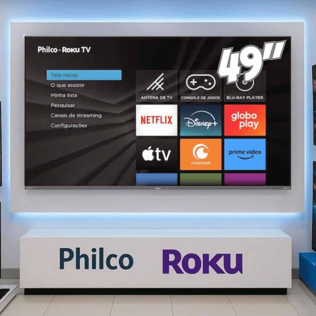 Smart TV 49" Philco UHD 4K DLED Roku P49CRA