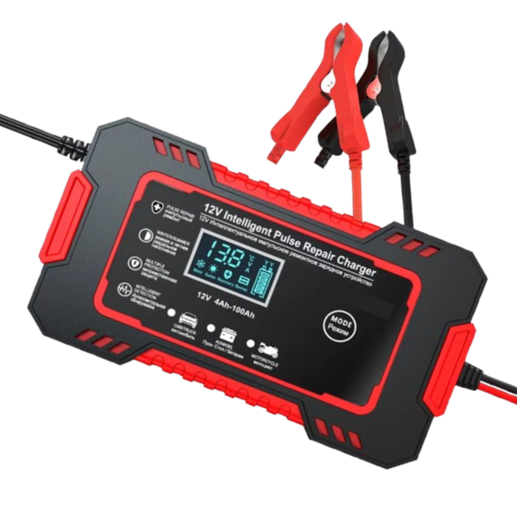 Carregador De Bateria Automotiva Portátil 12v 4ah-100ah 6a Carro Moto Caminhão Automático