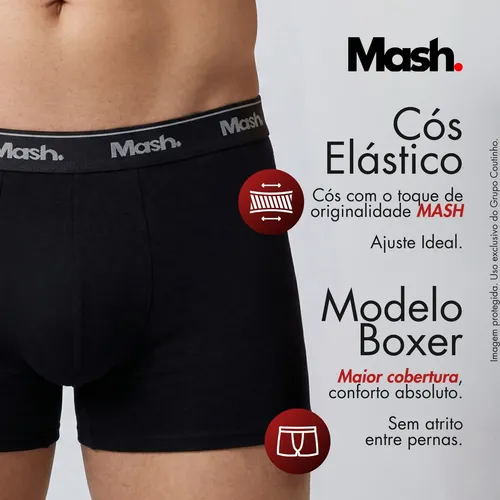 Kit 10 Cuecas Mash Boxer Original Masculino Algodão Atacado
