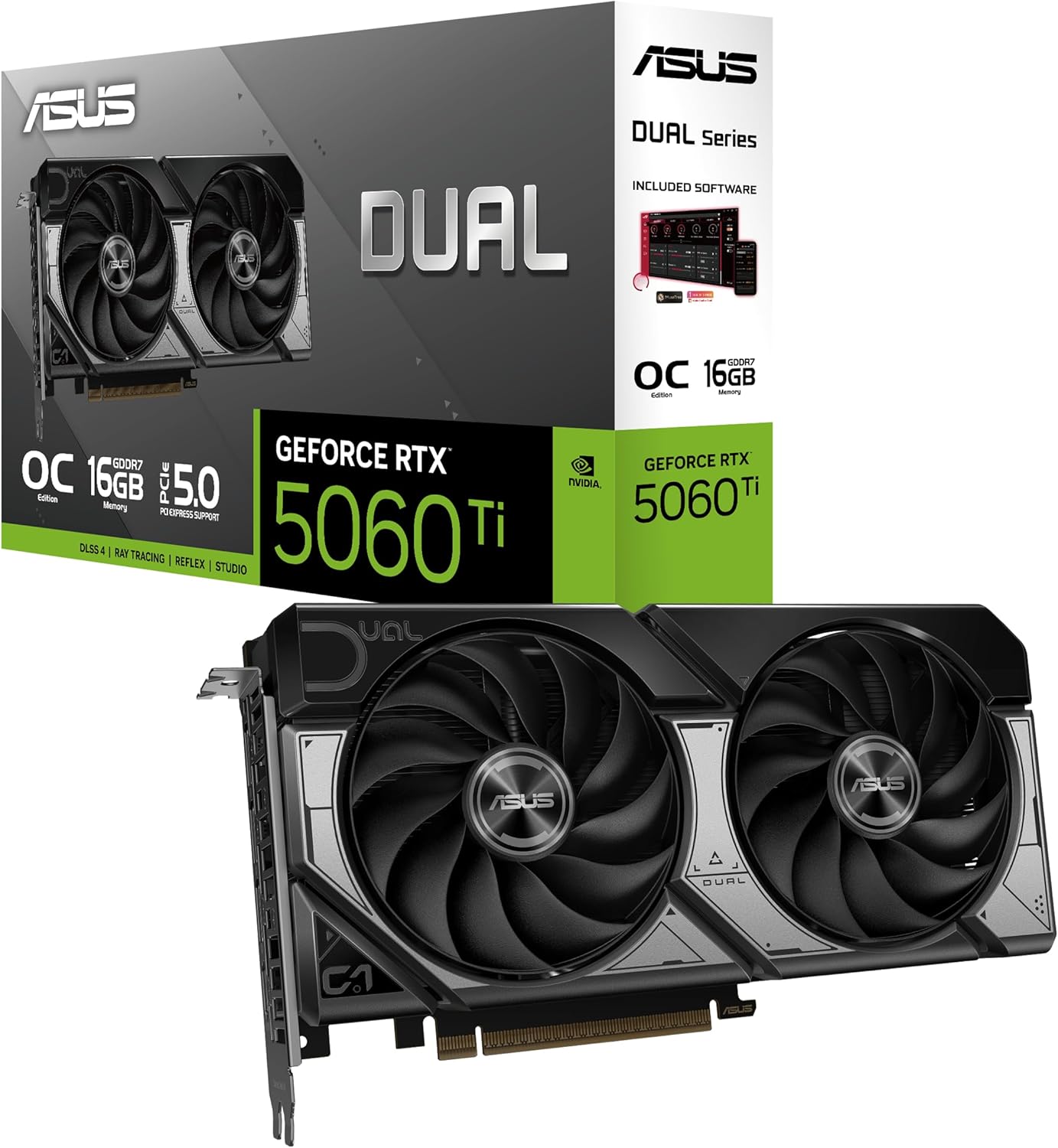 Placa Vídeo Asus Dual Geforce RTX 5060 Ti 16GB