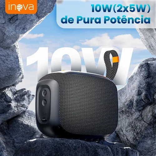 Caixa Som Bluetooth Tws Grave Potente Portátil Com Radio 15h