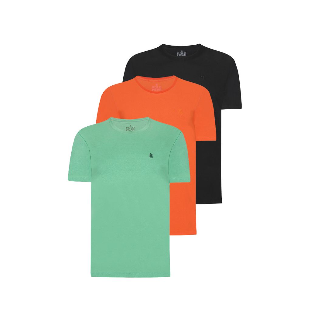 Duas opções do P ao GG (menor valor no tamanho P) - Kit 3 Camisetas Masculinas Polo Wear