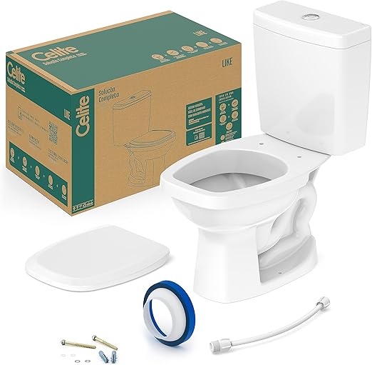 Celite 1647230010300 - Kit Bacia Com Caixa, Assento Polipropileno E Complementos De Instalação