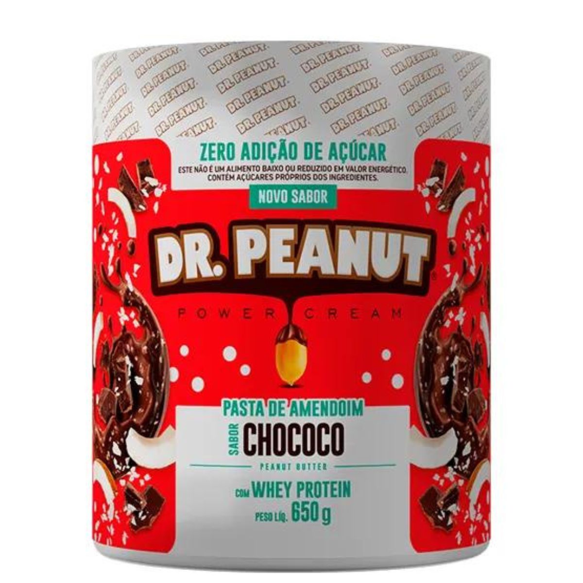 Pasta De Amendoim Com Whey Protein 600g Dr. Peanut