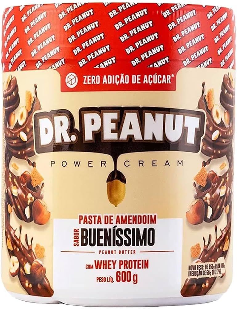 Dr. Peanut Pasta de Amendoim com Whey Protein Sabor Bueníssimo 600g