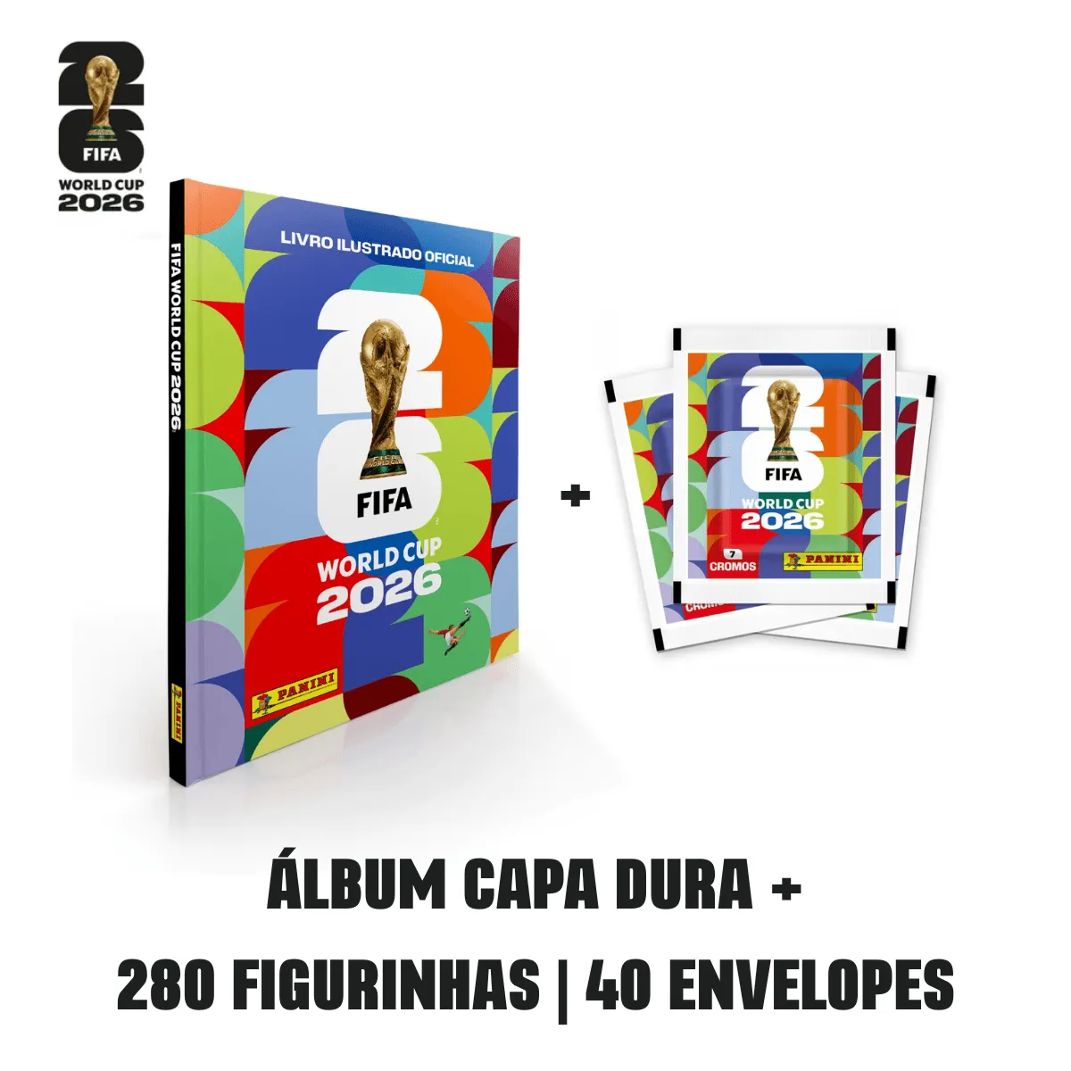 Kit 280 Figurinhas Do Álbum Copa Do Mundo 2026- 40 Envelopes