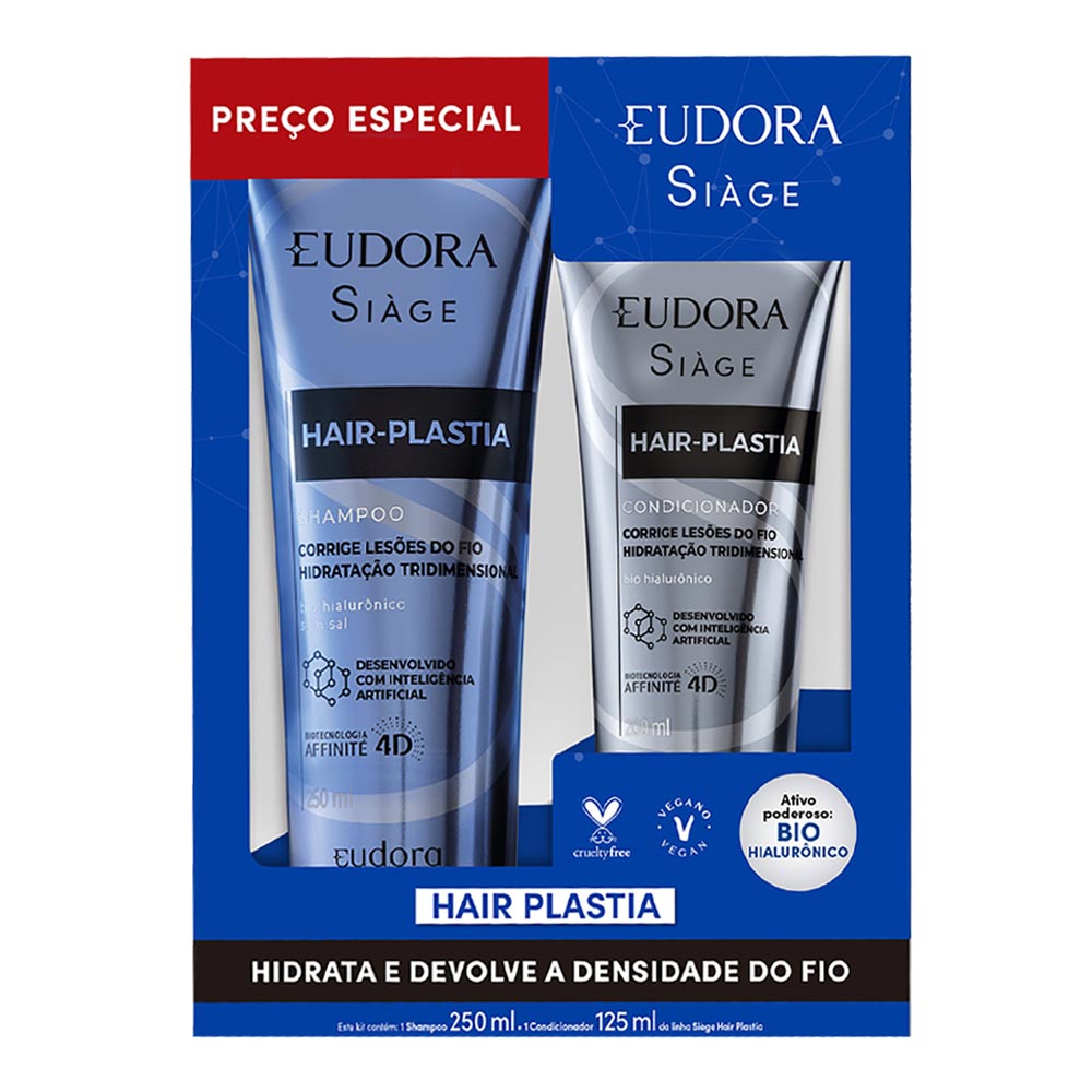 Kit Promopack Siàge Hair Plastia Eudora Shampoo + Condicionador