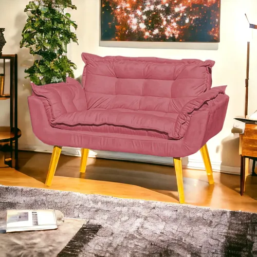 Namoradeira Decorativa Para Sala Recepção Alice Suede Cores
