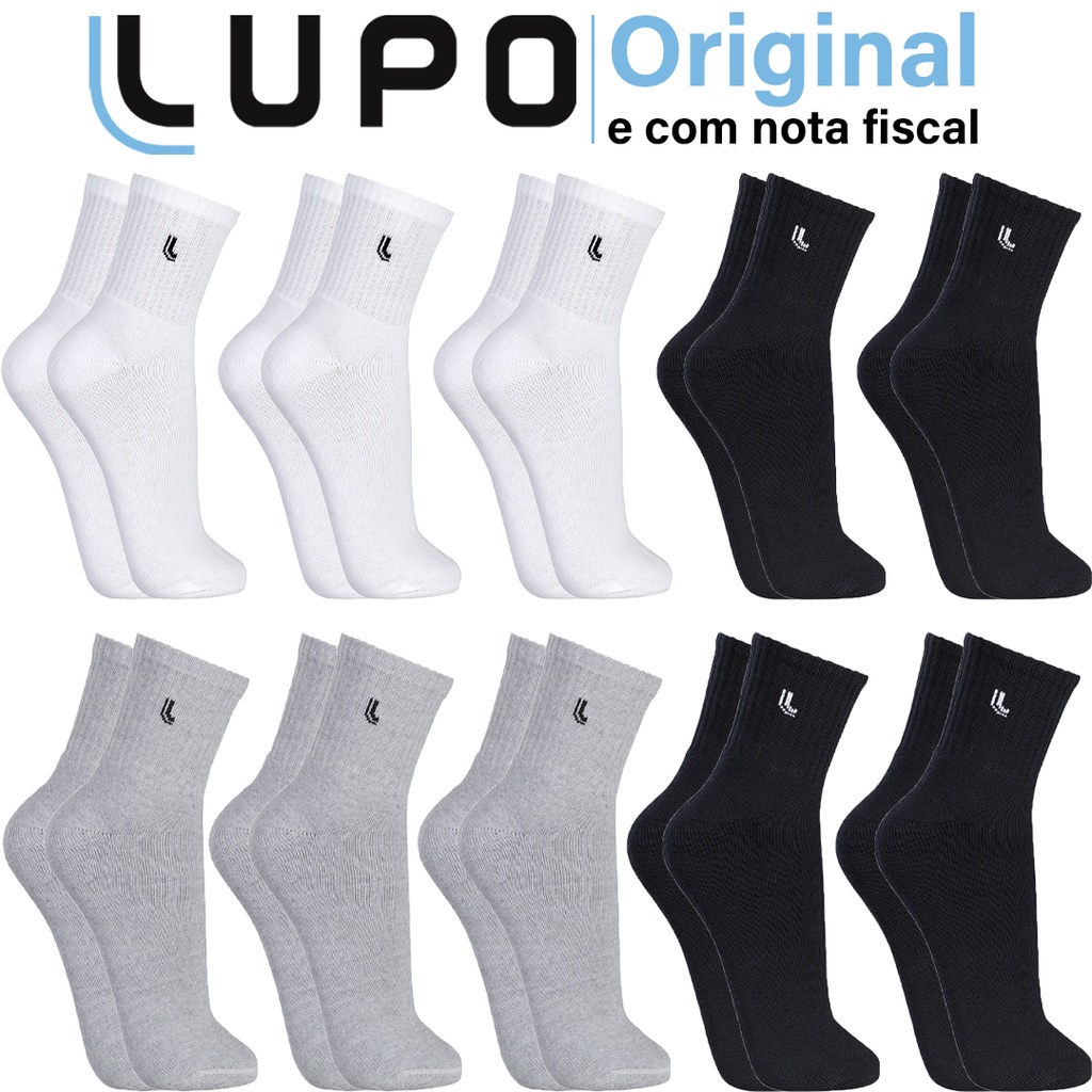 Kit 10 Pares Meias Lupo Cano Médio Alto