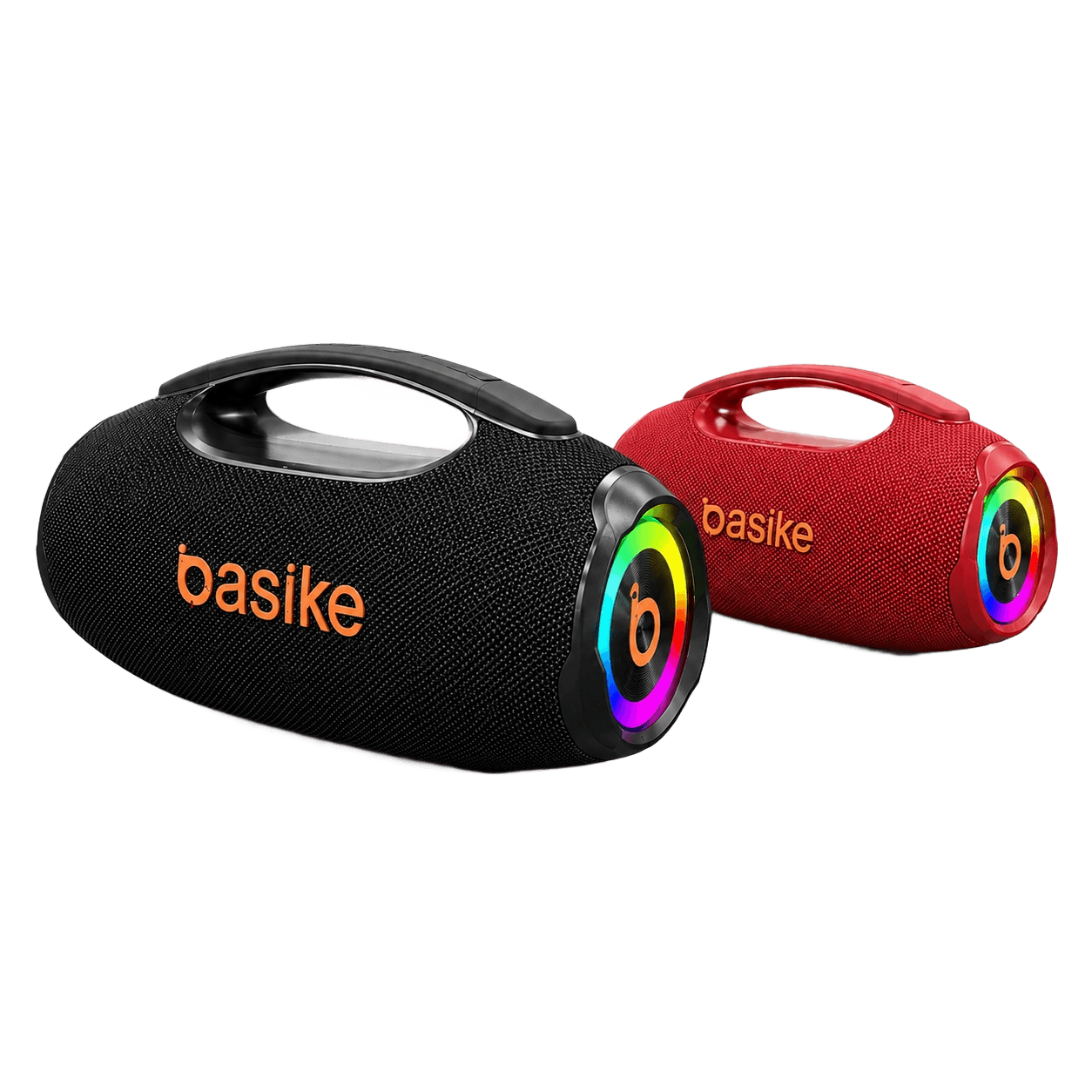 Basike Caixa de Som Boombox Plus 80W 8000Mah 10hrs Portátil Bluetooth 5.3 Sem fio IPX6 À Prova D'água Com Luz RGB Hifi TWS Bass Forte bombox Para TV Copa Mundo 2026 Sabala Festa Casa Subwoofer RAD337