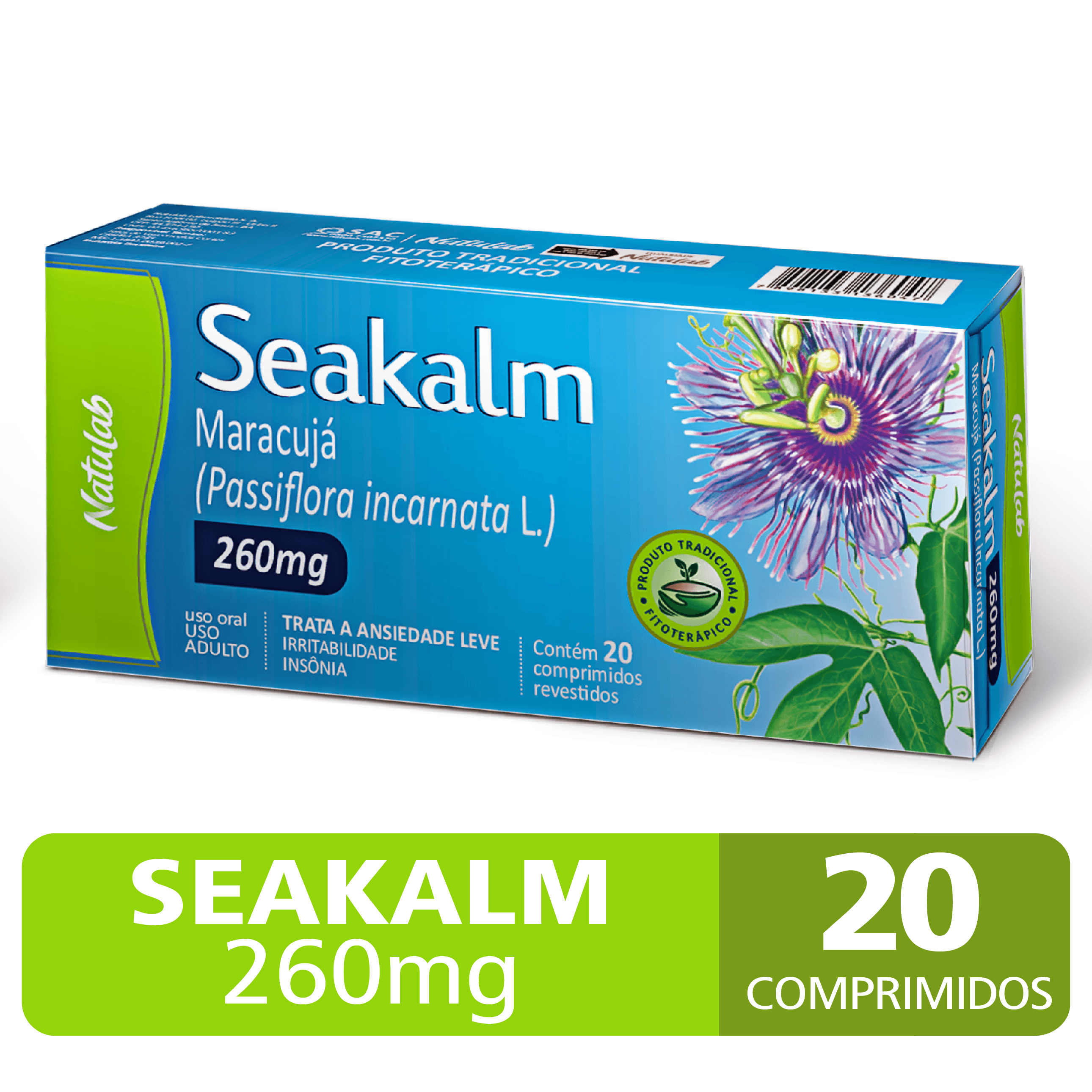 Seakalm 260mg Natulab C/20 Calmante Natural