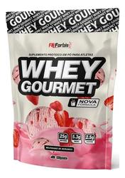 Whey Protein Gourmet Refil 900 G - Fn Forbis - Proteina Sabor Milkshake De Morango
