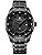 Relógio Masculino Preto All Black Vanglore Nexus Grande 44mm Pulseira Aço Inox Quartzo Movimento Japonês Calendário
