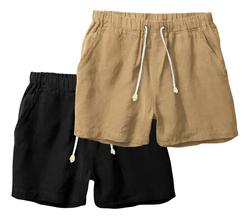 Kit 2 Short Bermuda Linho Masculino Praia Mauricinho Premium