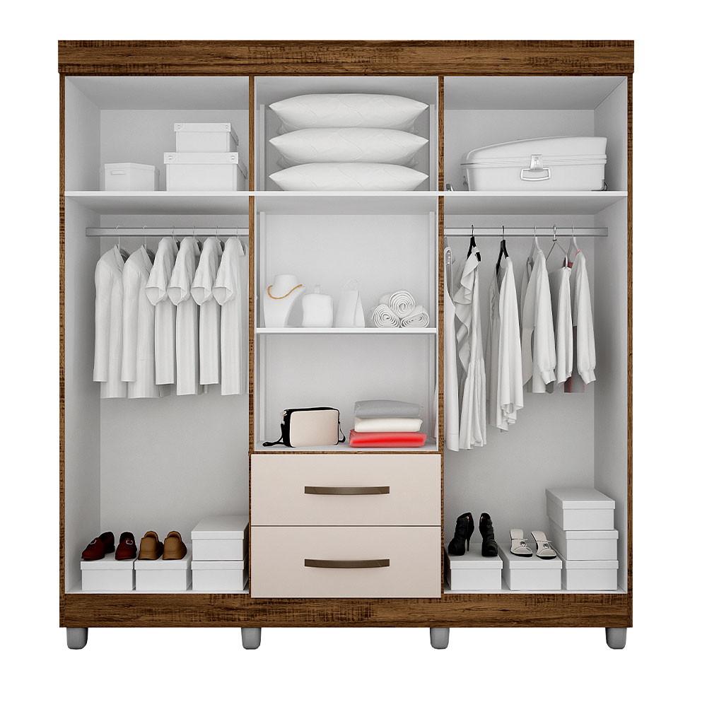 Guarda Roupa Casal Paris 6 Portas 2 Gavetas Paris Fh