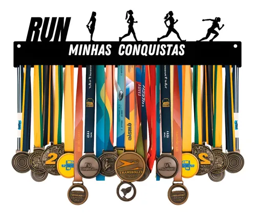 Melhor Porta Medalhas Suporte Parede Até 65 Medalhas Corrida