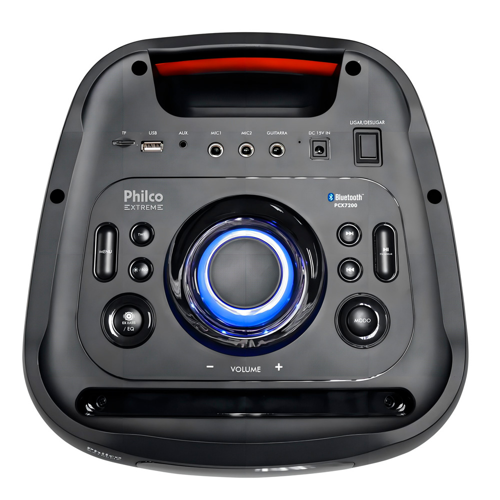 Caixa De Som Amplificada Philco Pcx7200 Bluetooth-1350w