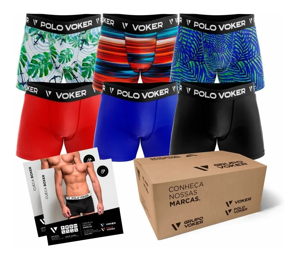 Kit Cuecas Box Boxer 10 Peças Original Atacado