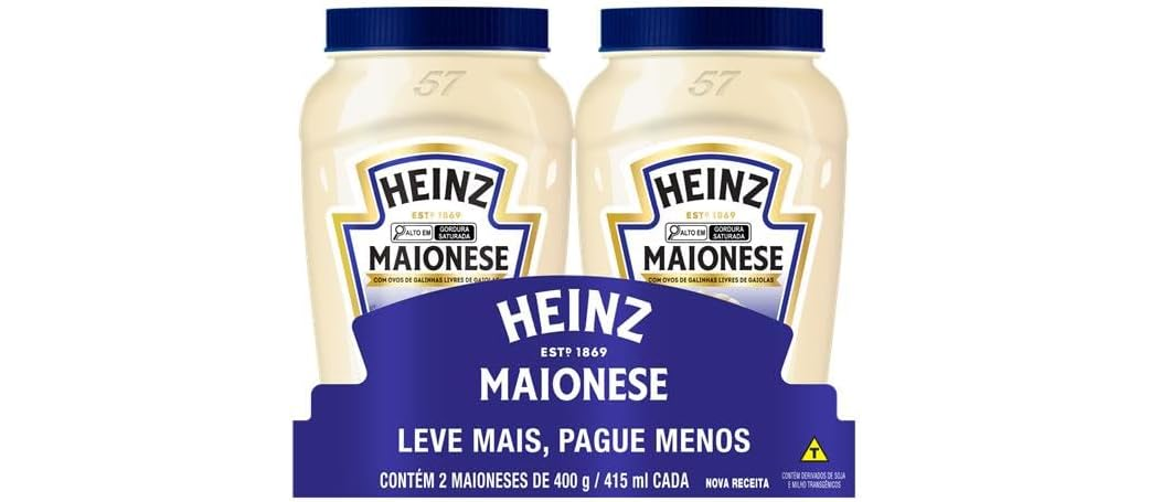 Heinz Pack Maionese Tradicional, 400G - 2 Unidades