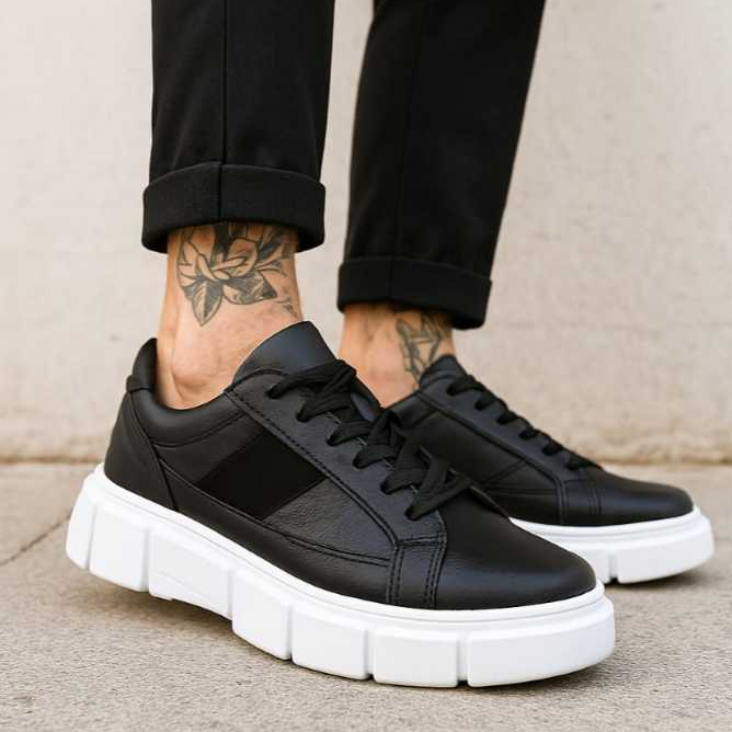 Tenis Masculino Casual Basico Sola Alta Estilo Urbano